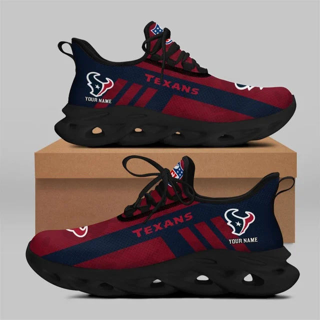 VIRAL EDITION - NEW CUSTOMIZED NFL15 HTT HOUSTON TEXANS UNISEX MAX SOUL SHOES