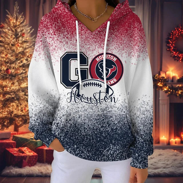 SPECIAL EDITION - NEW CUSTOMIZED NFL15 HTT HOUSTON TEXANS RIBBED HOODIE & SWEATSHIRT