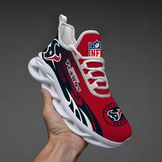 VIRAL EDITION - NEW CUSTOMIZED NFL15 HTT HOUSTON TEXANS UNISEX MAX SOUL SHOES