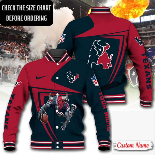 LIMITED EDITION - NEW CUSTOMIZED NFL15 HTT HOUSTON TEXANS SATIN VARSITY & BASEBALL JACKET