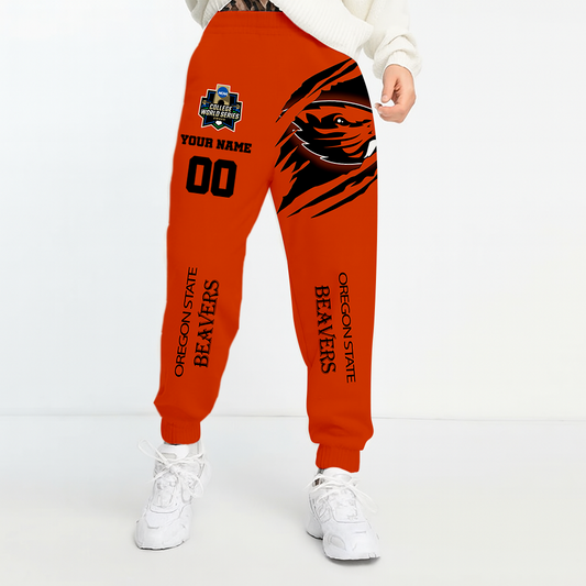 LIMITED DROP - NEW CUSTOMIZED COLLEGE WORLD SERIES NCAA15 OGB OREGON STATE BEAVERS UNISEX LONG PANTS