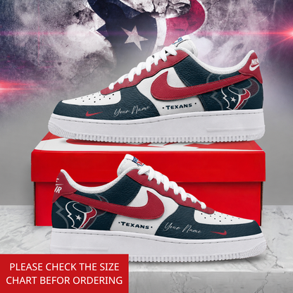 FINAL SALE - NEW CUSTOMIZED NFL15 HTT HOUSTON TEXANS AF1 SHOES