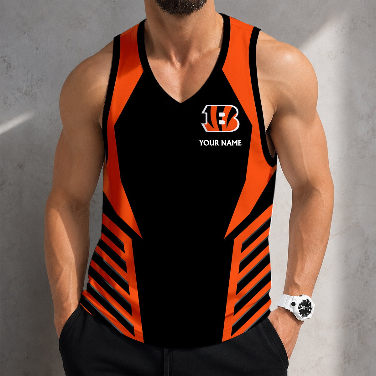 LIMITED EDITION - NEW CUSTOMIZED NFL16 CCB CINCINNATI BENGALS TANK TOP