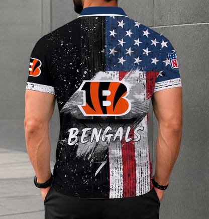 FINAL SALE - NEW CUSTOMIZED NFL16 CCB CINCINNATI BENGALS POLO SHIRT