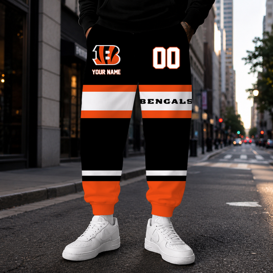 EXCLUSIVE EDITION - NEW CUSTOMIZED NFL16 CCB CINCINNATI BENGALS SWEATPANTS