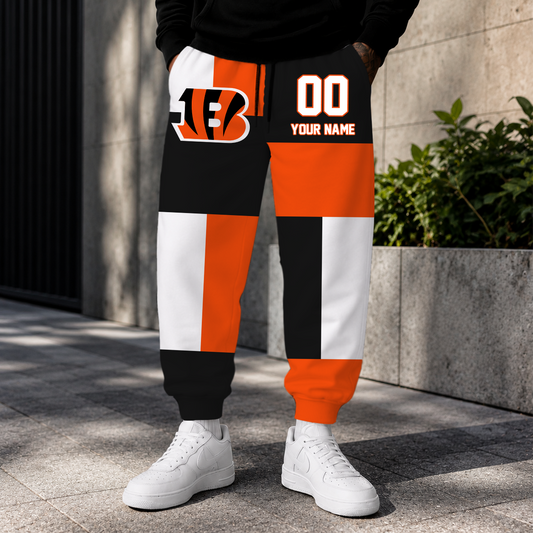 VIRAL EDITION - NEW CUSTOMIZED NFL16 CCB CINCINNATI BENGALS SWEATPANTS