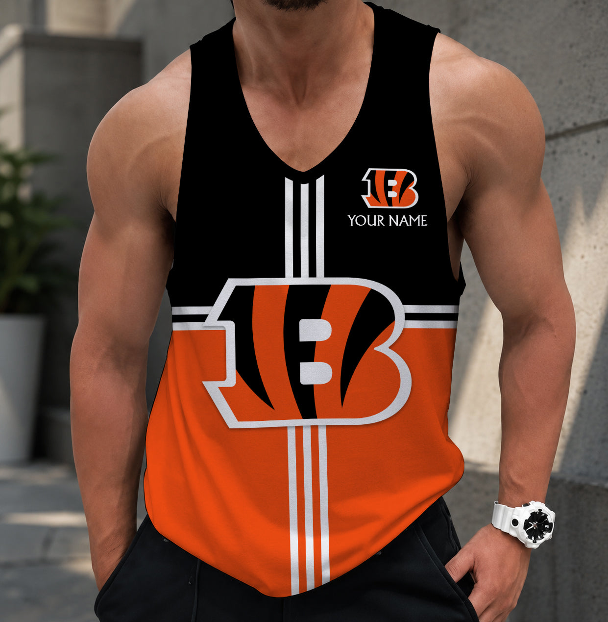 LIMITED EDITION - NEW CUSTOMIZED NFL16 CCB CINCINNATI BENGALS TANK TOP
