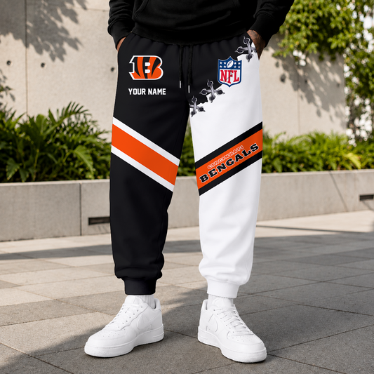 FLASH SALE - NEW CUSTOMIZED NFL16 CCB CINCINNATI BENGALS SWEATPANTS