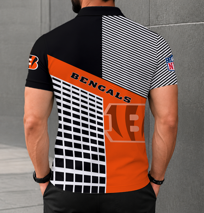 FINAL SALE - NEW CUSTOMIZED NFL16 CCB CINCINNATI BENGALS POLO SHIRT