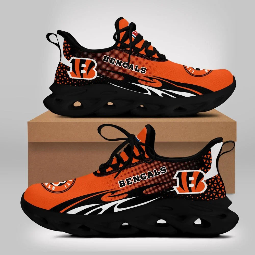 VIRAL EDITION - NEW CUSTOMIZED NFL16 CCB CINCINNATI BENGALS UNISEX MAX SOUL SHOES