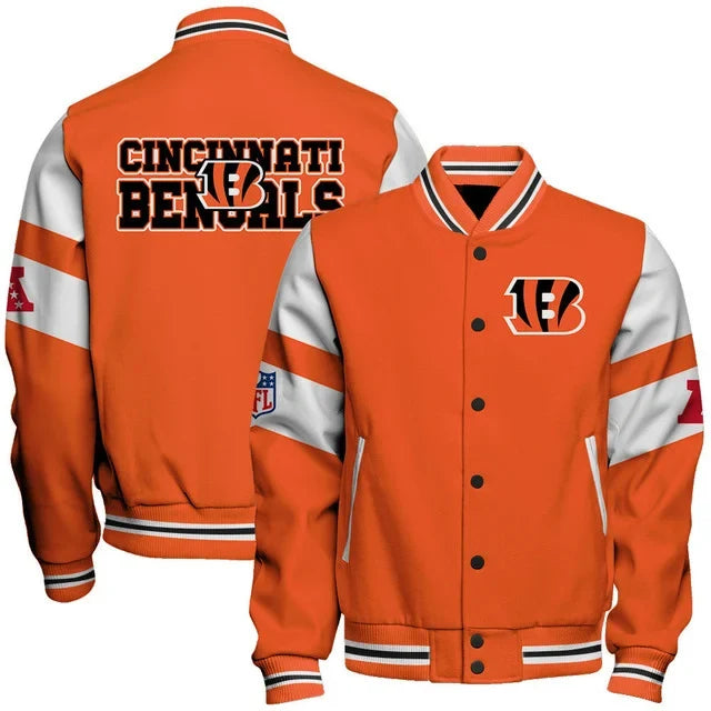 VIRAL EDITION - NEW CUSTOMIZED NFL16 CCB CINCINNATI BENGALS SATIN VARSITY & BASEBALL JACKET