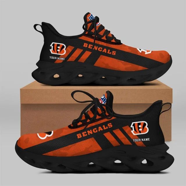 VIRAL EDITION - NEW CUSTOMIZED NFL16 CCB CINCINNATI BENGALS UNISEX MAX SOUL SHOES