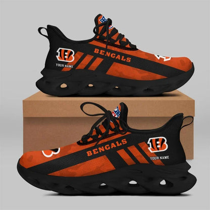 VIRAL EDITION - NEW CUSTOMIZED NFL16 CCB CINCINNATI BENGALS UNISEX MAX SOUL SHOES