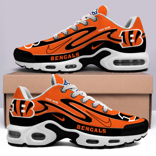 FINAL SALE - NEW CUSTOMIZED NFL16 CCB CINCINNATI BENGALS AIR MAX PLUS SNEAKERS