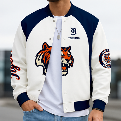 LIMITED EDITION - NEW CUSTOMIZED MLB16 DTS DT TIGERS BASEBALL JACKET, SATIN VARSITY JACKET