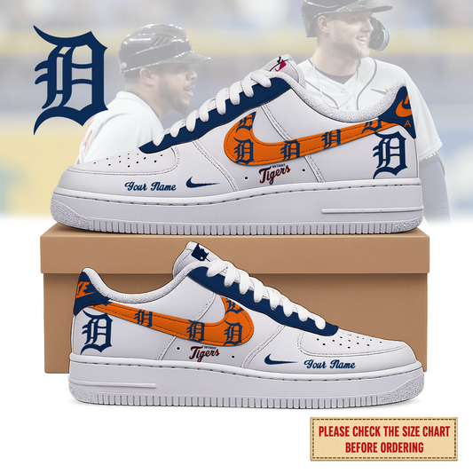 FINAL SALE - NEW CUSTOMIZED MLB16 DTS DETROIT TIGERS AF1 SHOES