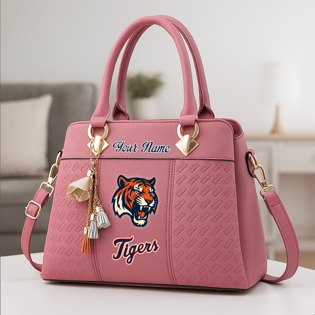 LIMITED EDITION - NEW CUSTOMIZED MLB16 DTS DT TIGERS ZIP HANDBAG MULTICOLOR