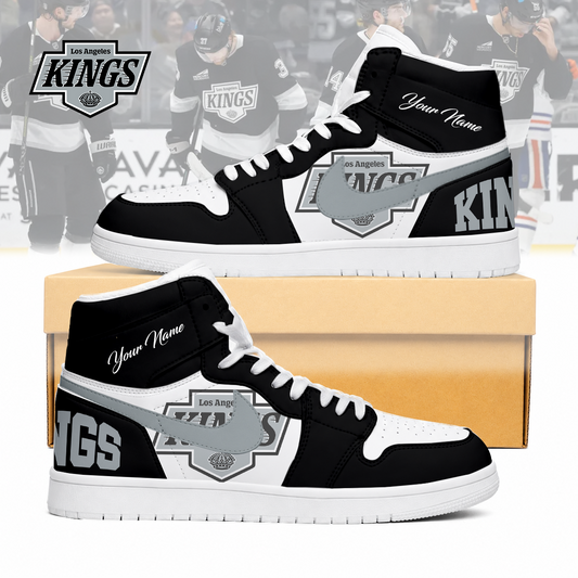 FINAL SALE - NEW CUSTOMIZED NHL16 LAK LOS ANGELES KINGS AIR JORDAN SNEAKERS