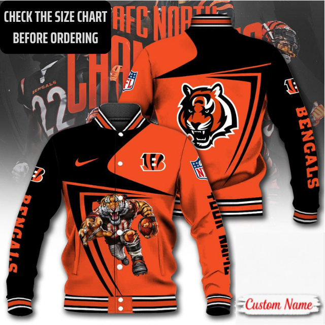 LIMITED EDITION - NEW CUSTOMIZED NFL16 CCB CINCINNATI BENGALS SATIN VARSITY & BASEBALL JACKET