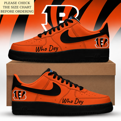 HOT DEAL - NEW CUSTOMIZED NFL16 CCB CINCINNATI BENGALS AF1 SHOES