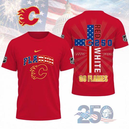 FINAL SALE - NEW CUSTOMIZED NHL17 CGF CALGARY FLAMES T-SHIRT, POLO SHIRT, ZIP POLO SHIRT, SWEATSHIRT, HOODIE & ZIP HOODIE