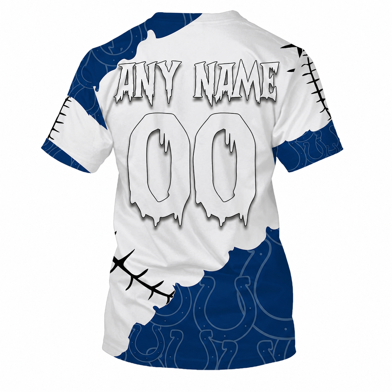 SPECIAL EDITION - NEW CUSTOMIZED NFL17 IDC INDIANAPOLIS COLTS HALLOWEEN SKULL APPAREL FOR FANS