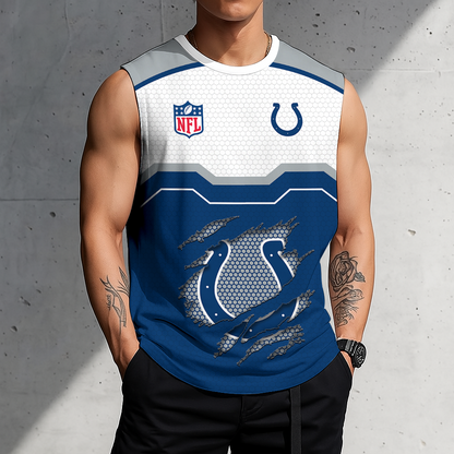 FINAL SALE - NEW CUSTOMIZED NFL17 IDC INDIANAPOLIS COLTS MEN'S GYM SHIRT