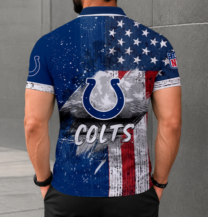 FINAL SALE - NEW CUSTOMIZED NFL17 IDC INDIANAPOLIS COLTS POLO SHIRT