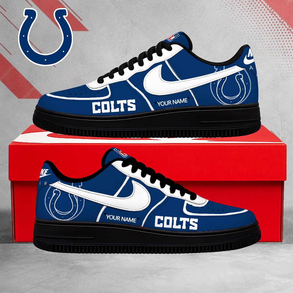 EXCLUSIVE EDITION - NEW CUSTOMIZED NFL17 IDC INDIANAPOLIS COLTS AF1 SHOES