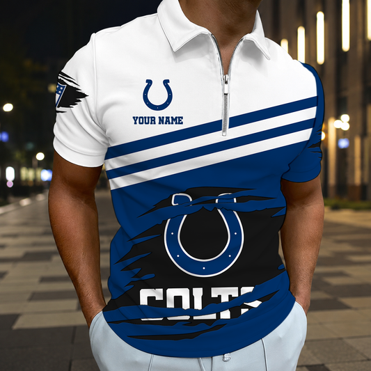 FINAL SALE - NEW CUSTOMIZED NFL17 IDC INDIANAPOLIS COLTS T-SHIRT, POLO SHIRT, ZIP POLO SHIRT, SWEATSHIRT, HOODIE & ZIP HOODIE