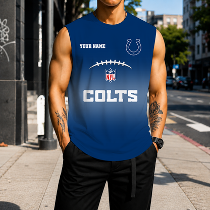 VIRAL EDITION - NEW CUSTOMIZED NFL17 IDC INDIANAPOLIS COLTS MEN'S GYM SHIRT