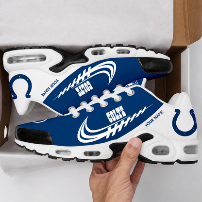 FLASH SALE - NEW CUSTOMIZED NFL17 IDC INDIANAPOLIS COLTS AIR MAX PLUS SNEAKERS
