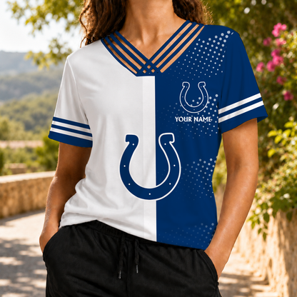 VIRAL EDITION - NEW CUSTOMIZED NFL17 IDC INDIANAPOLIS COLTS V-NECK SHIRT