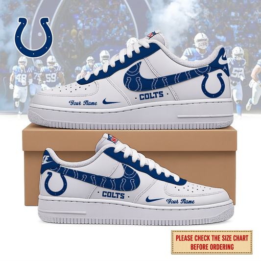 VIRAL EDITION - NEW CUSTOMIZED NFL17 IDC INDIANAPOLIS COLTS AF1 SHOES
