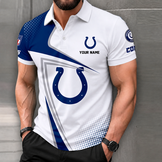 FINAL SALE - NEW CUSTOMIZED NFL17 IDC INDIANAPOLIS COLTS T-SHIRT, POLO SHIRT, ZIP POLO SHIRT, SWEATSHIRT, HOODIE & ZIP HOODIE