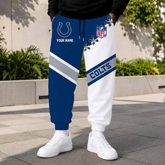 FLASH SALE - NEW CUSTOMIZED NFL17 IDC INDIANAPOLIS COLTS SWEATPANTS