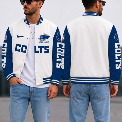 SPECIAL EDITION - NEW CUSTOMIZED NFL17 IDC INDIANAPOLIS COLTS SATIN VARSITY & BASEBALL JACKET