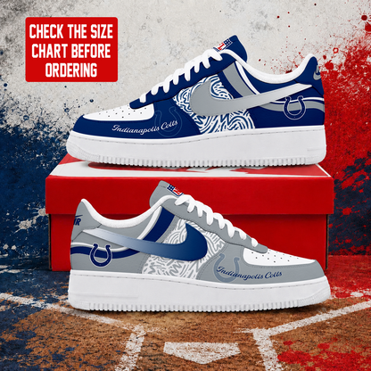 FLASH SALE - NEW CUSTOMIZED NFL17 IDC INDIANAPOLIS COLTS AF1 SHOES