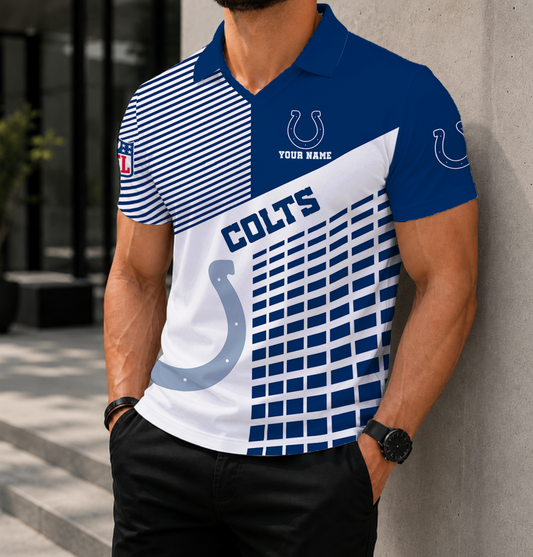 FINAL SALE - NEW CUSTOMIZED NFL17 IDC INDIANAPOLIS COLTS POLO SHIRT