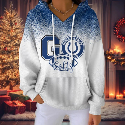 SPECIAL EDITION - NEW CUSTOMIZED NFL17 IDC INDIANAPOLIS COLTS RIBBED HOODIE & SWEATSHIRT