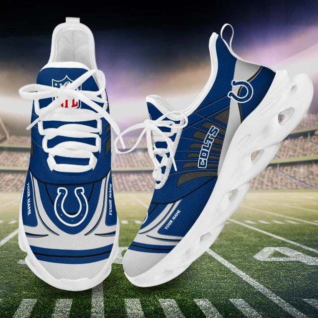 SPECIAL EDITION - NEW CUSTOMIZED NFL17 IDC INDIANAPOLIS COLTS UNISEX MAX SOUL SHOES
