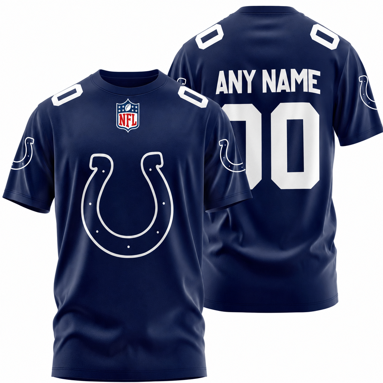 FINAL SALE - NEW CUSTOMIZED NFL17 IDC INDIANAPOLIS COLTS T-SHIRT, POLO SHIRT, ZIP POLO SHIRT, SWEATSHIRT, HOODIE & ZIP HOODIE