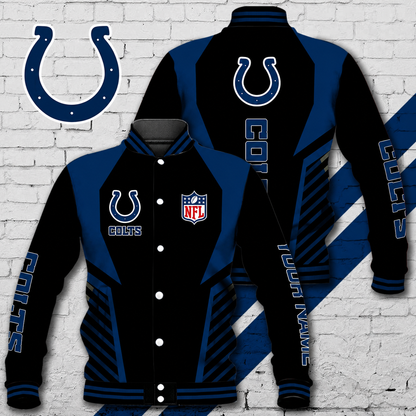 LIMITED EDITION - NEW CUSTOMIZED NFL17 IDC INDIANAPOLIS COLTS SATIN VARSITY & BASEBALL JACKET