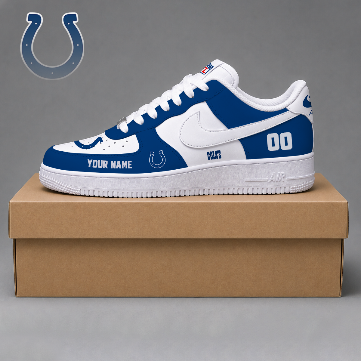 ELITE EDITION - NEW CUSTOMIZED NFL17 IDC INDIANAPOLIS COLTS AF1 SHOES