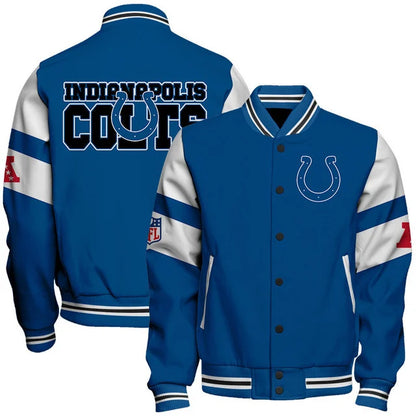 VIRAL EDITION - NEW CUSTOMIZED NFL17 IDC INDIANAPOLIS COLTS SATIN VARSITY & BASEBALL JACKET