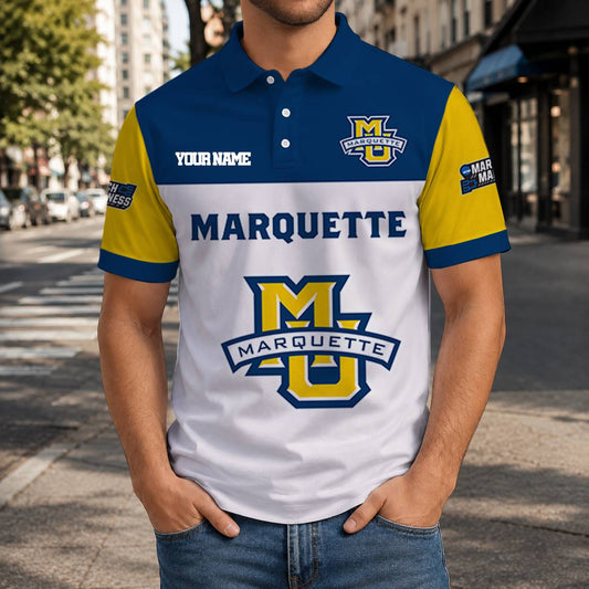 MEGA SALE - NEW CUSTOMIZED NCAA MAM17 MGE MARQUETTE GOLDEN EAGLES T-SHIRT, POLO SHIRT, ZIP POLO SHIRT, SWEATSHIRT, HOODIE & ZIP HOODIE