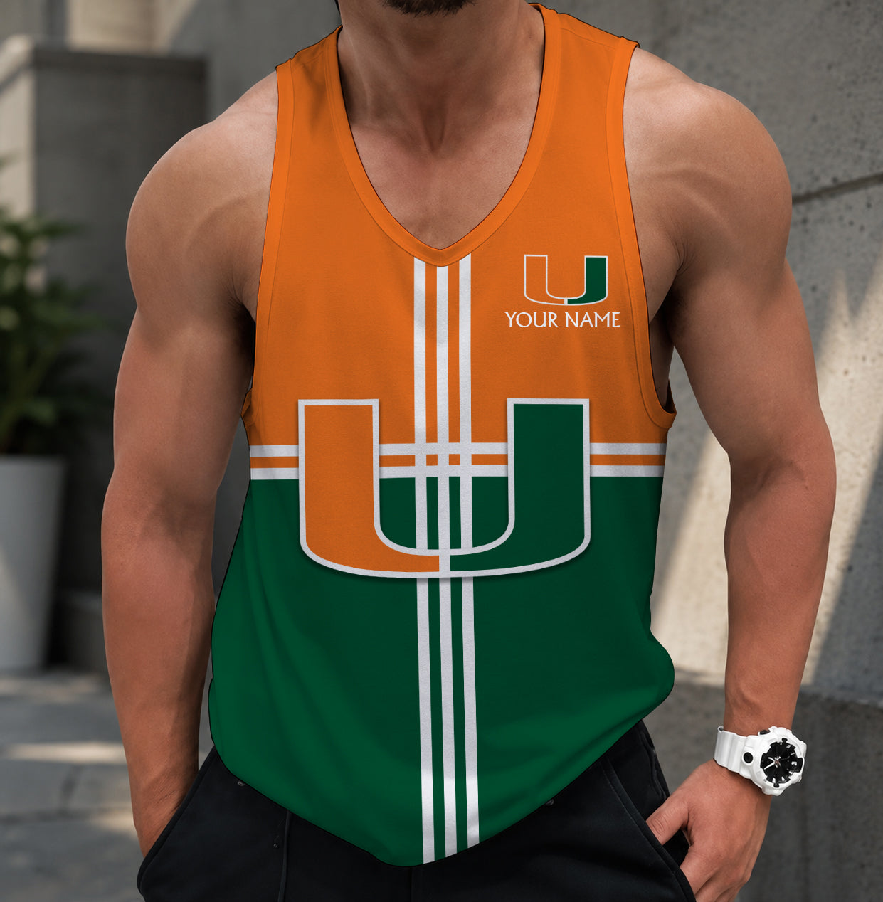 VIRAL EDITION - NEW CUSTOMIZED NCAA FBS17 MIH MIAMI HURRICANES UNISEX TANK TOP