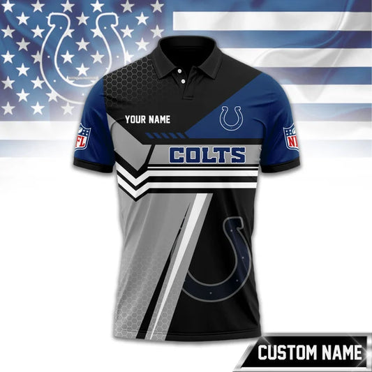 SPECIAL EDITION - NEW CUSTOMIZED NFL17 IDC INDIANAPOLIS COLTS POLO SHIRT, ZIP POLO SHIRT & T-SHIRTS