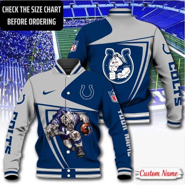 LIMITED EDITION - NEW CUSTOMIZED NFL17 IDC INDIANAPOLIS COLTS SATIN VARSITY & BASEBALL JACKET