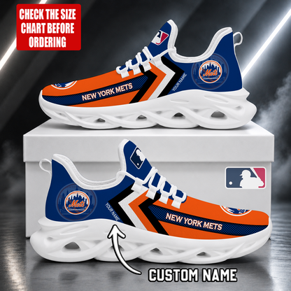 FINAL SALE - NEW CUSTOMIZED MLB17 NYM NEW YORK METS MAX SOUL SHOES